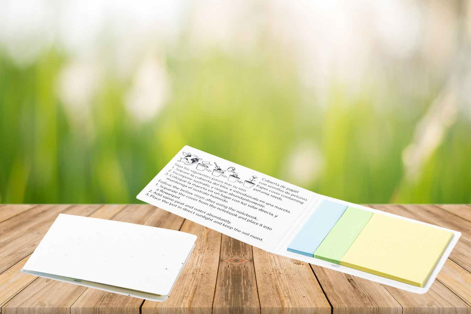 Block Notes Adesivi Carta con Semi Ecologico