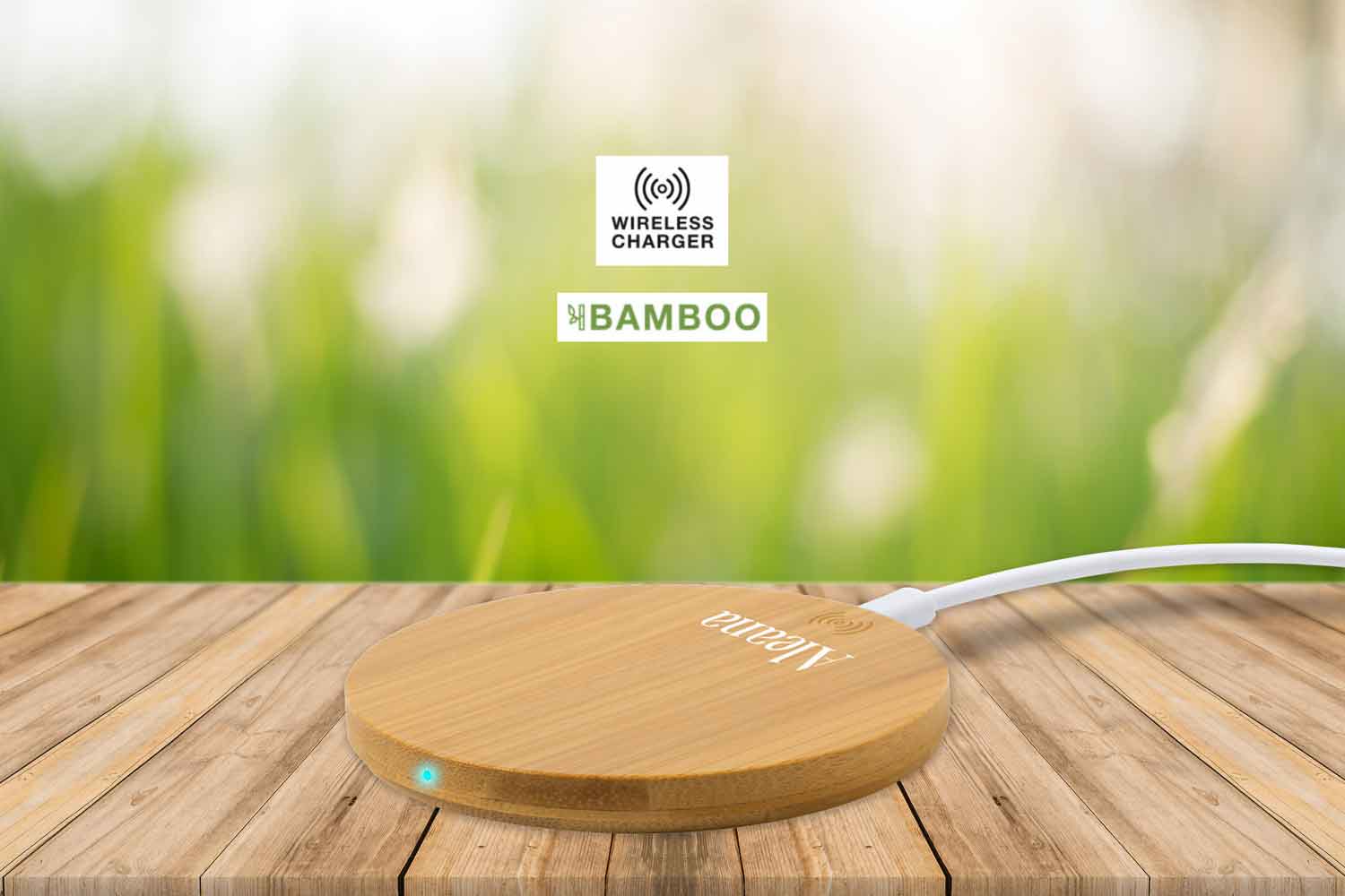 Caricatore Wireless in Bamboo Ecologico 4